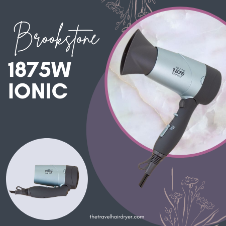 brookstone ionic dual-voltage travel hair dryer